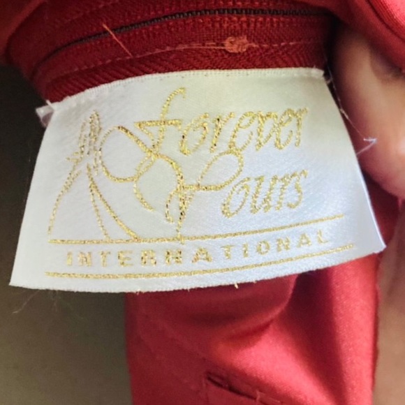 Vintage 90s/Y2K Red Strapless Dress - Picture 3 of 5